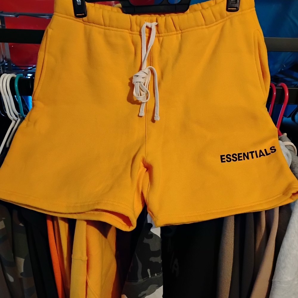 Essentials Bright Yellow Men's Athletic Shorts